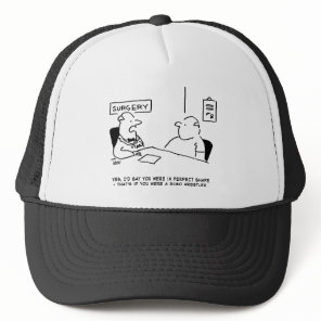 Doctor and Patient Overweight Obesity Sumo Cartoon Trucker Hat