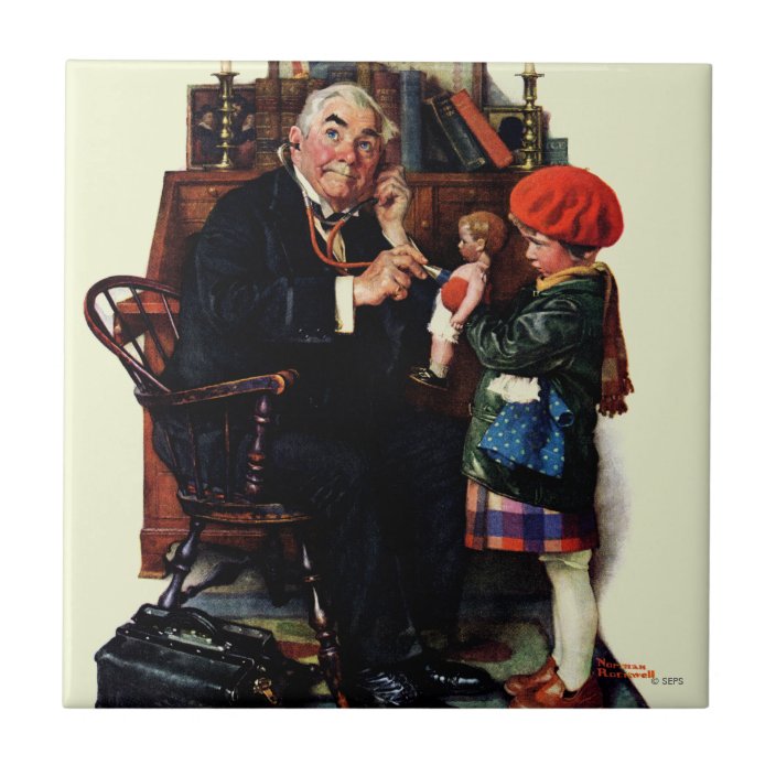 norman rockwell little girl and her doll