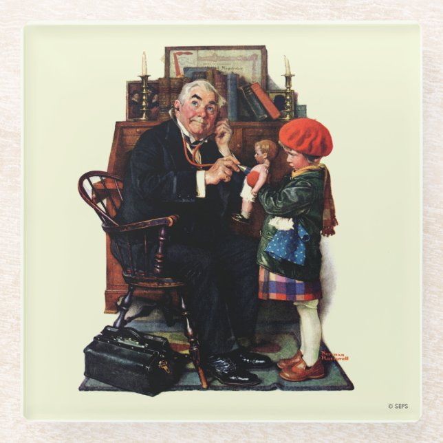 Doctor and the Doll Glass Coaster (Front)