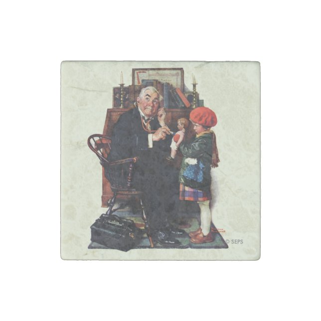 Doctor and the Doll Stone Magnet (Front)