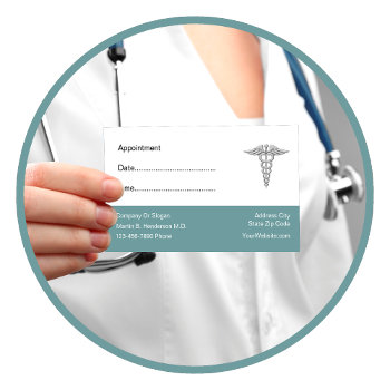 Doctor Appointment Business Cards by Luckyturtle at Zazzle