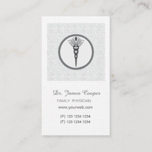 Doctor Appointment Gray Speckled Linen Card