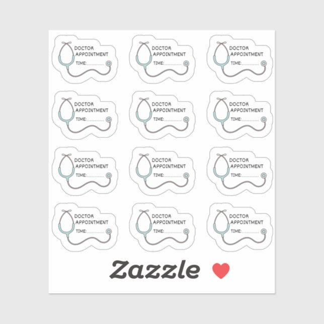 Doctor Appointment Reminder Health Tracker Planner Sticker (Sheet)