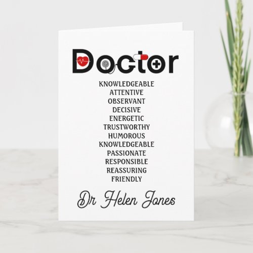 Doctor appreciation  card