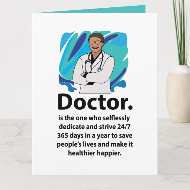 Doctor Appreciation Quote Card (Front)