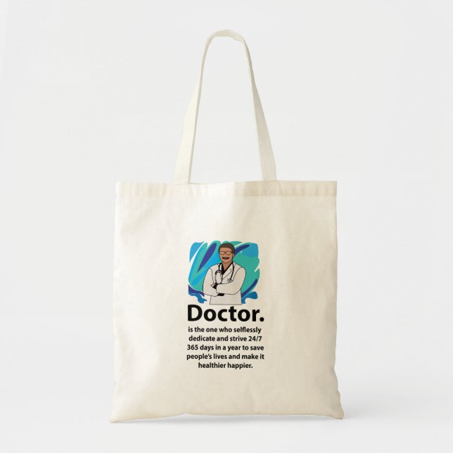 Doctor Appreciation Quote Tote Bag (Front)