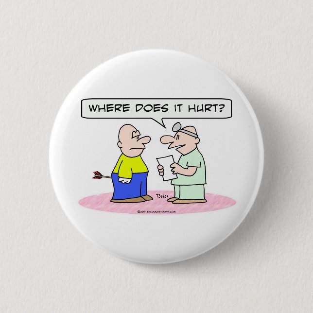 doctor arrow where does it hurt button (Front)