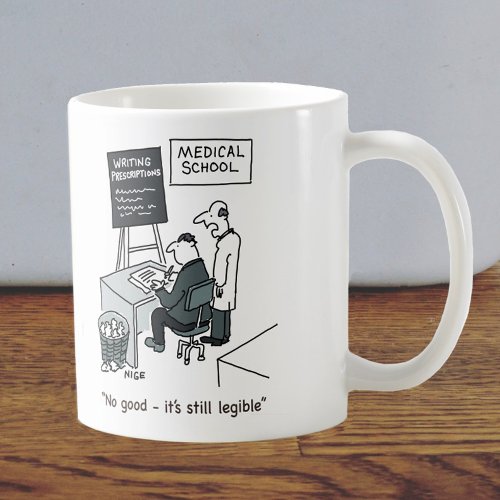 Doctor at Medical School Writing a Prescription Coffee Mug