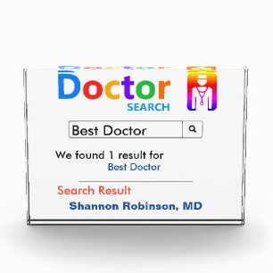Doctor Award, Cute and Funny Acrylic Award