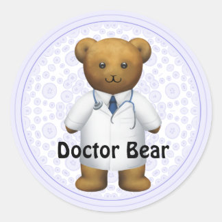 Doctor Bear - Teddy Bear Classic Round Sticker