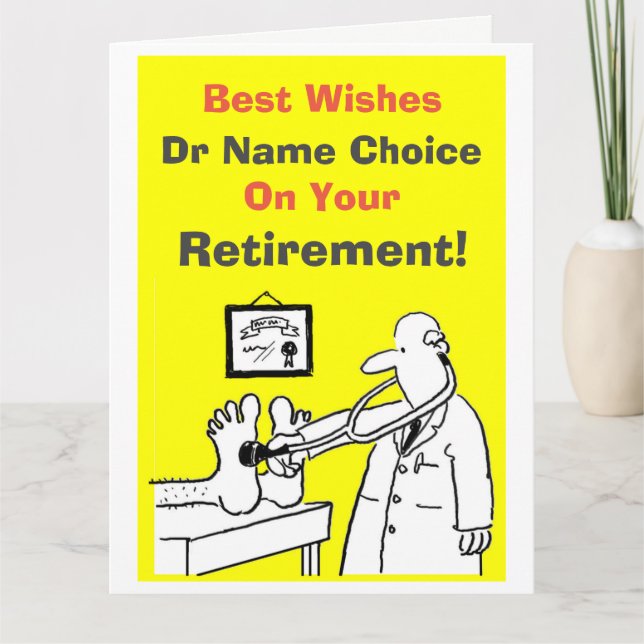 Doctor Best Wishes Retirement Card (Front)
