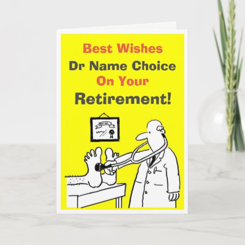 Doctor Best Wishes Retirement Card