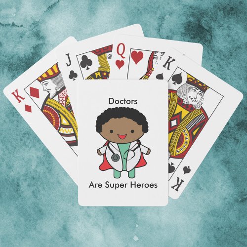 Doctor Black Super Hero Doctors Day Playing Cards