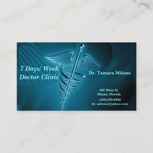 Customizable Doctor Business Card