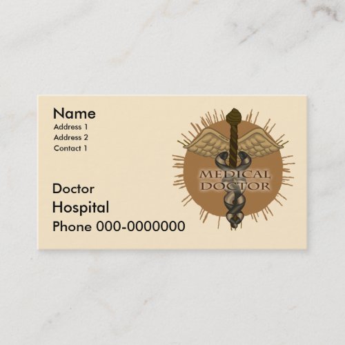 Doctor Caduceus Appointment Card