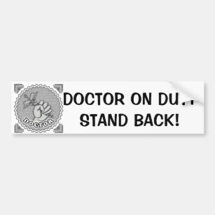 Doctor Caduceus Hand custom name Bumper Sticker