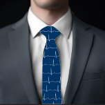 Doctor Cardiologist cardiogram ECG pattern Neck Tie<br><div class="desc">Cardiogram ecg pattern for cardiologist doctor tie. Customize and change the background color,  if desired. Design printed on both side of the tie.
An electrocardiogram (ECG / EKG) is an electrical recording of the heart and is used in the investigation of heart disease.</div>