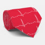 Doctor Cardiologist cardiogram ECG pattern Red Neck Tie