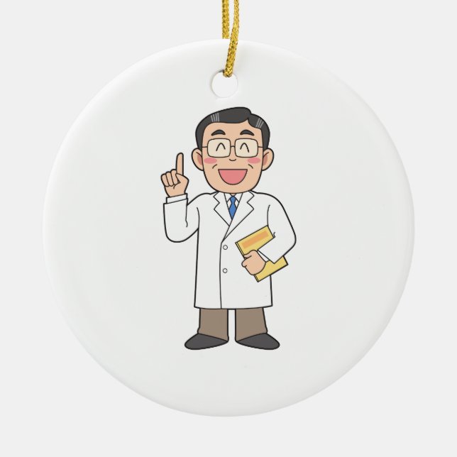Doctor Ceramic Ornament (Front)