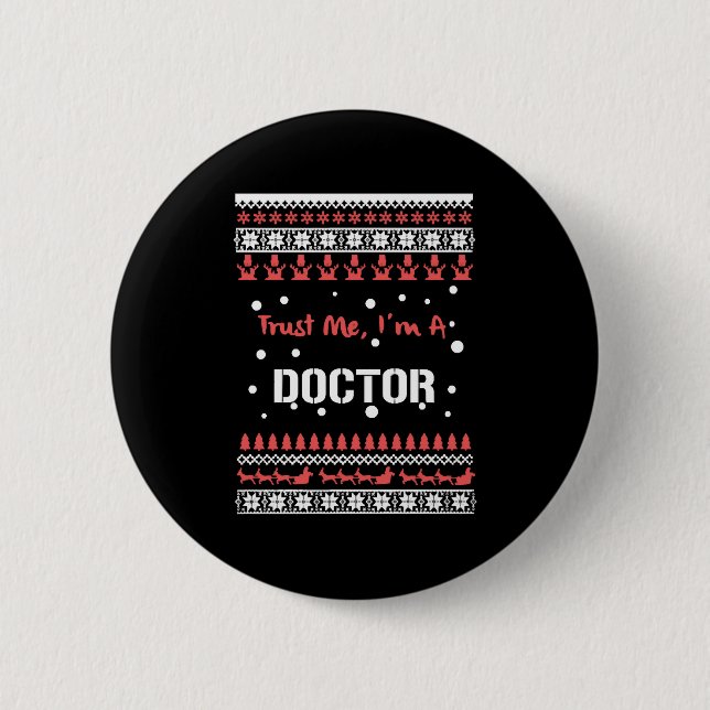 Doctor Christmas Shirt Button (Front)