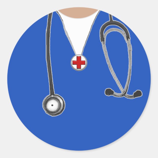 Doctor Classic Round Sticker (Front)