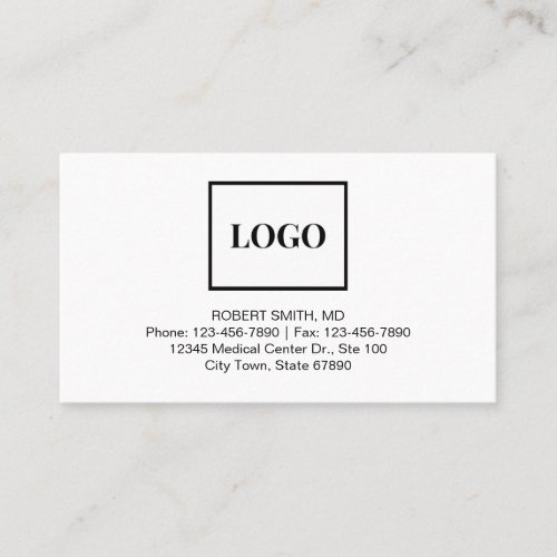 Doctor Clinic Medical Appointment Add Your Logo Business Card