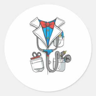 Doctor Coat Classic Round Sticker