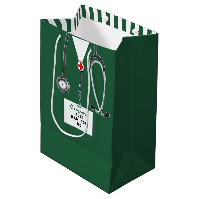 Doctor Congrats Medium Gift Bag (Front Angled)