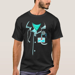 Doctor Costume Halloween White Lab Coat Men Women  T-Shirt