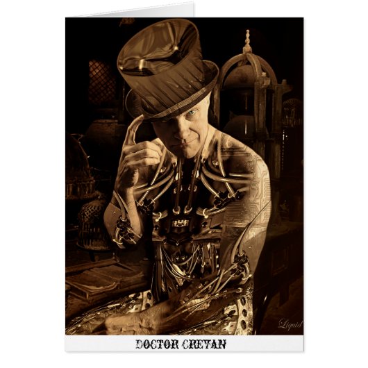 Doctor Crevan Steampunk Cyborg Cards (Front)