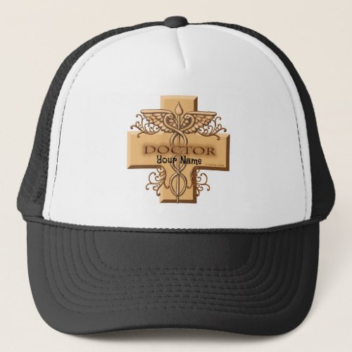 Doctor Cross Caduceus custom name  Hat