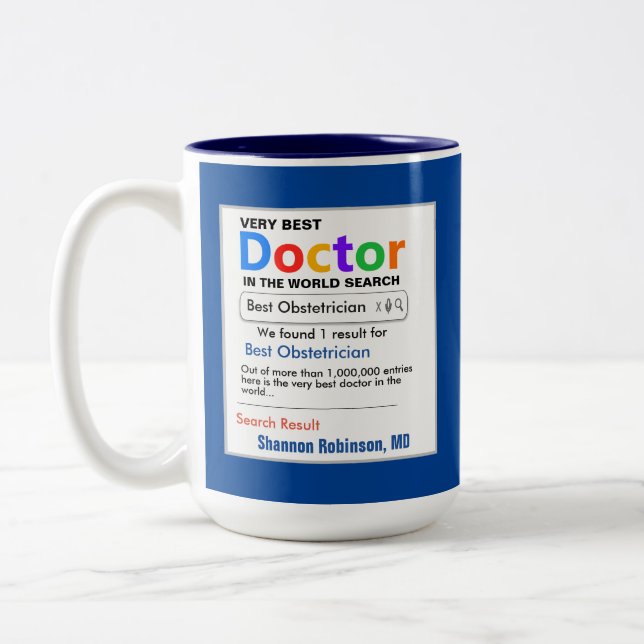 Doctor Custom Best Two-Tone Coffee Mug (Left)