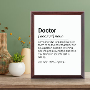 Doctor Definition Art Award Plaque
