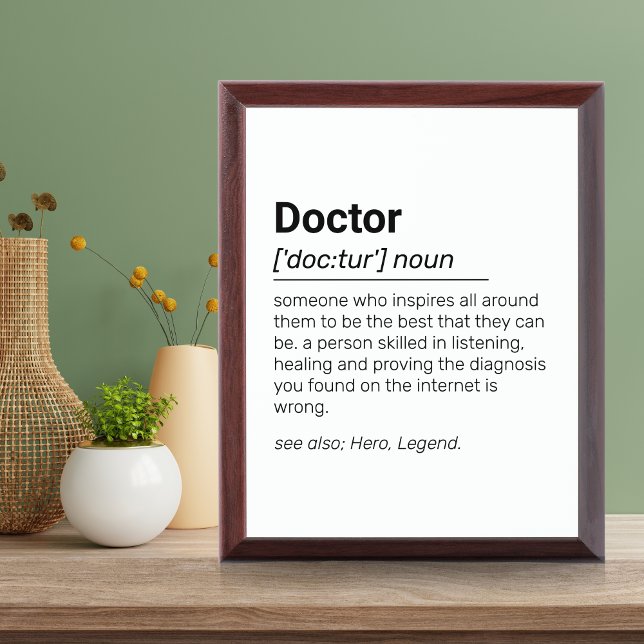 Doctor Definition Art Award Plaque (Doctor Definition Art)