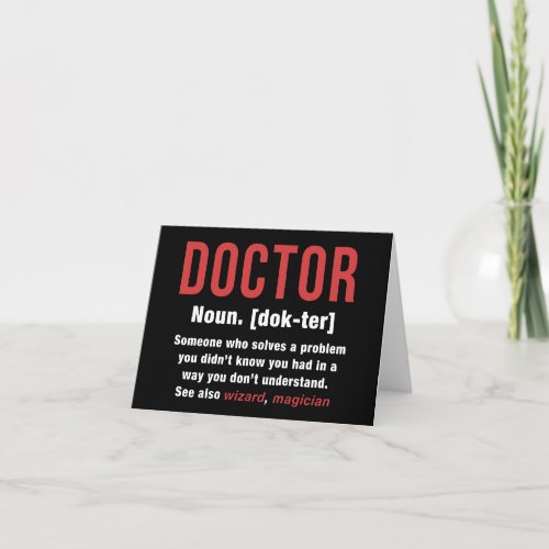 Doctor Definition Card