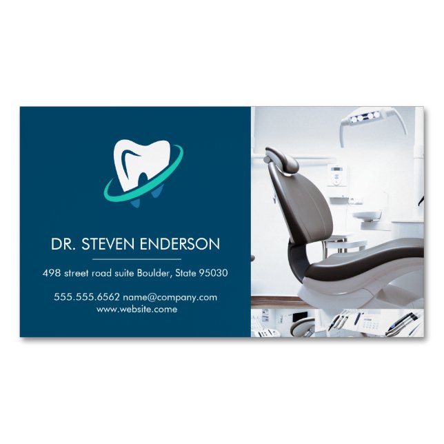 Doctor | Dental Office Chair Business Card Magnet (Front)