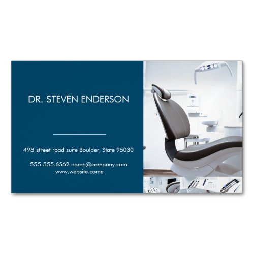 Doctor  Dental Office Chair Business Card Magnet