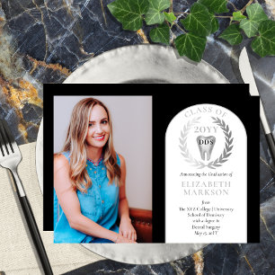 Doctor Dental Surgery Photo Graduation Invitation