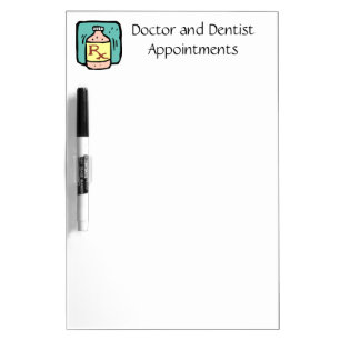 Doctor Dentist Medical Appointment Listings Dry Erase Board