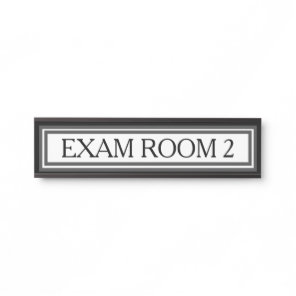 Doctor Doctor's Exam Room Office Door Sign Black