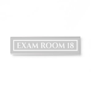 Doctor Doctor's Exam Room Office Door Sign Gray