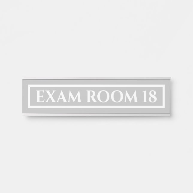 Doctor Doctor's Exam Room Office Door Sign Gray (Front)