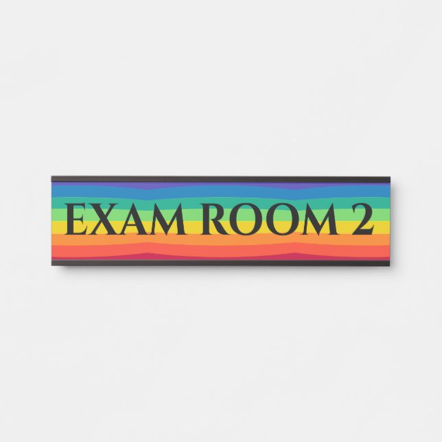 Doctor Doctor's Exam Room Office Door Sign Rainbow (Front)