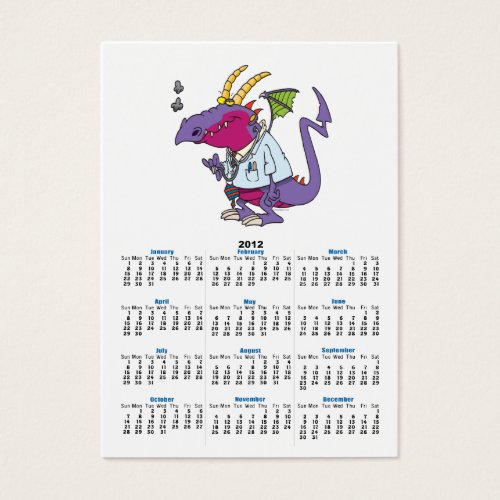 doctor dragon funny cartoon character business card templates