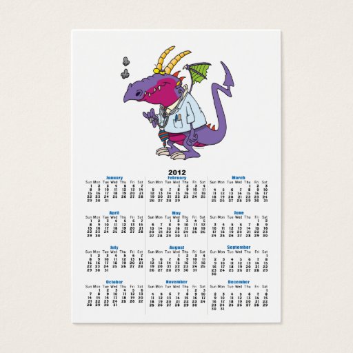Customizable doctor dragon funny cartoon character business card templates