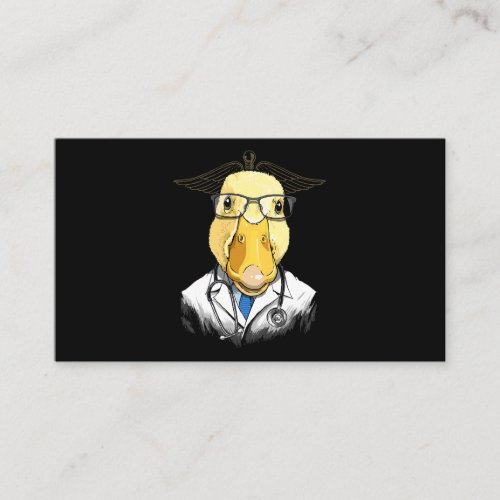 Doctor Duck Surgeon Physician Dr MD Farm Animal Du Business Card