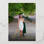 Doctor Elegant Photo Graduate Foil Announcement<br><div class="desc">Celebrate your graduation with your elegant,  chic & stylish Doctor Elegant Photo Graduation Announcements.</div>