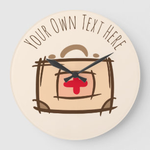 Doctor, emergency, nurse, paramedic gift Template Large Clock