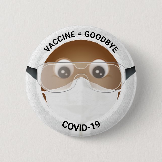 Doctor Emoji | African American Button (Front)
