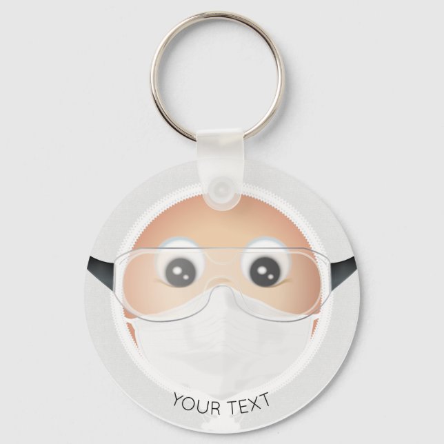 Doctor Emoji Keychain (Front)